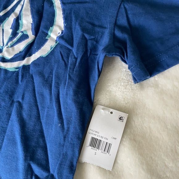 Volcom Kids Navy Blue Logo Tee - Picture 2 of 5